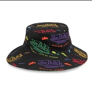 Von Dutch Purple and Black Snapback Hat